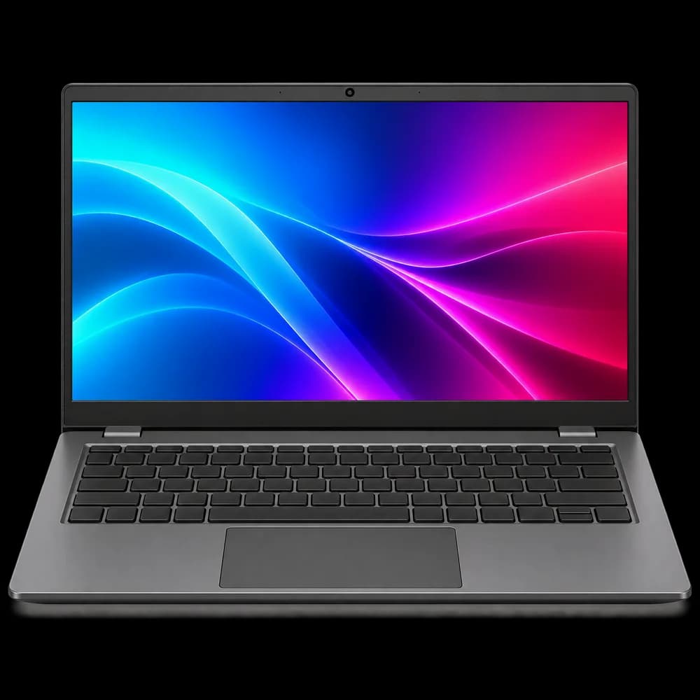 Dell Latitude 5420 in dark grey, open at an angle with the screen on